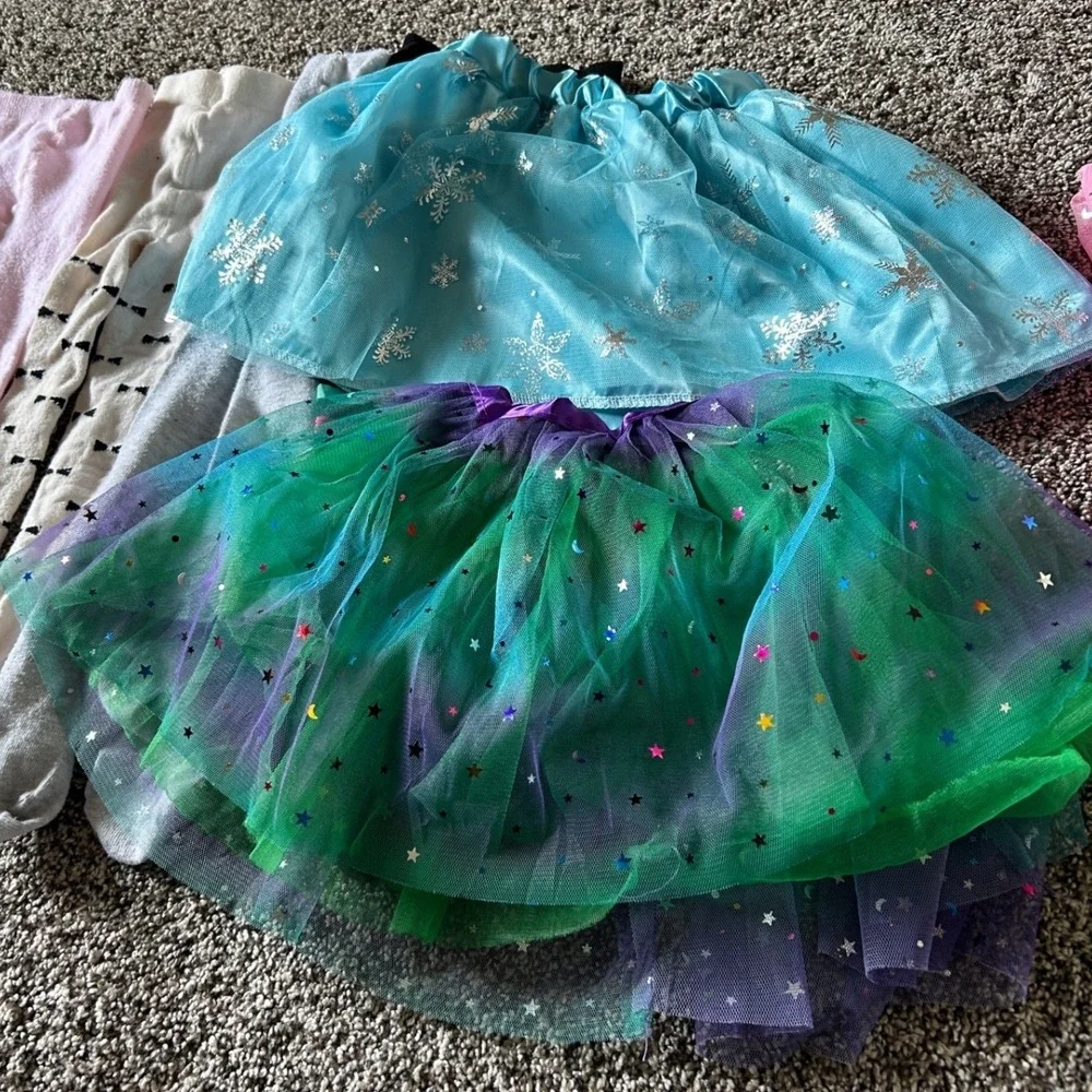Kids Tights and Tutu‎ Skirt Set Sparkle Fairy Princess Dress Up Costume